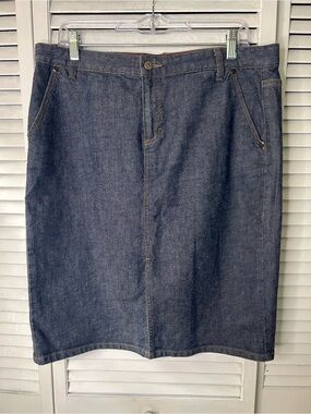J Crew Denim Jeans Skirt - Blue Size 12